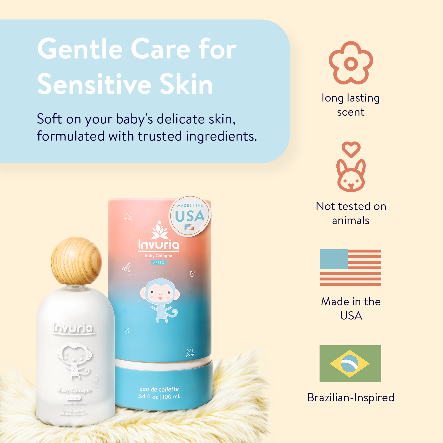 Afeto Baby Cologne 100 mL oz – Invuria LLP - Main Image